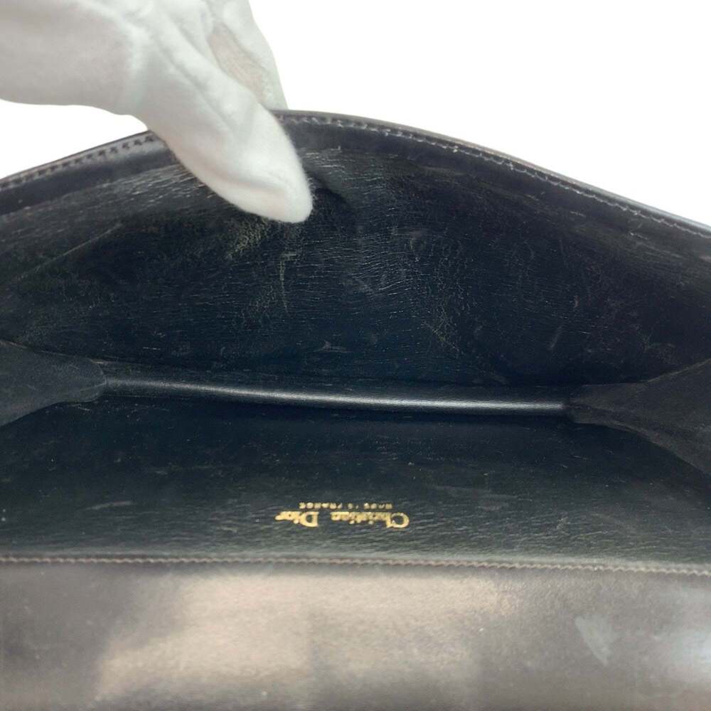 CHRISTIAN DIOR Vintage Black Leather Shoulder Bag - Picture 9 of 10